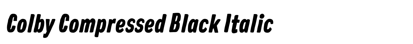 Colby Compressed Black Italic image